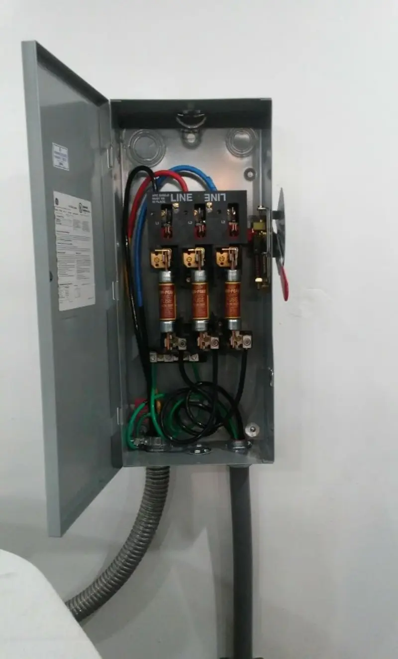 Three-phase disconnect switch installed for Electrical Wiring & Rewiring in Rexburg