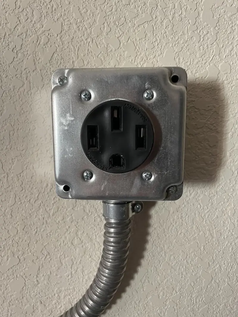 NEMA 14-50 outlet installed for Smart Home Electrical in Rexburg